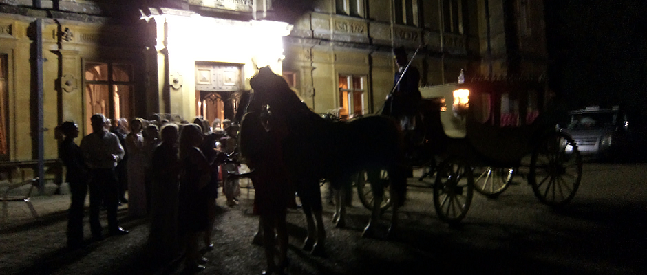 Haydn Webb Carriages - Highclere castle midnight wedding 