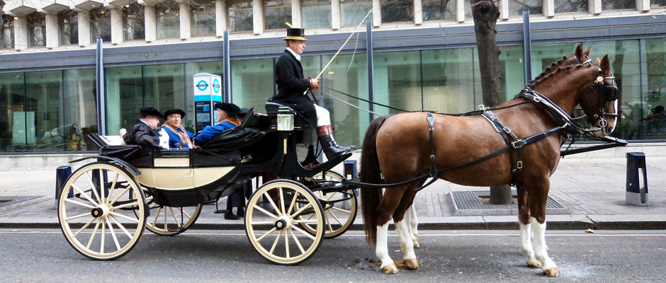 Horse drawn carriage lord mayors parade guild hall